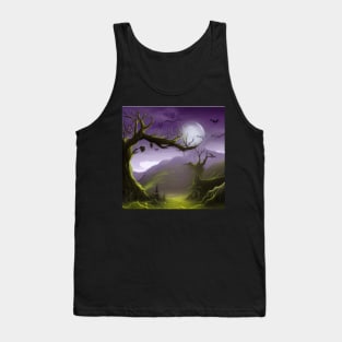 Spooky Landscape Fantasy Tank Top